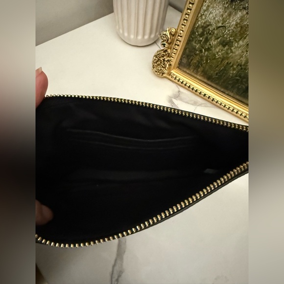 Coach Black Pebbled Leather Wristlet - Picture 7 of 7